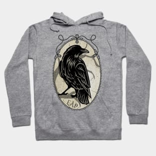 Black Gothic Raven - EAP Nevermore Vintage Frame 1 Hoodie